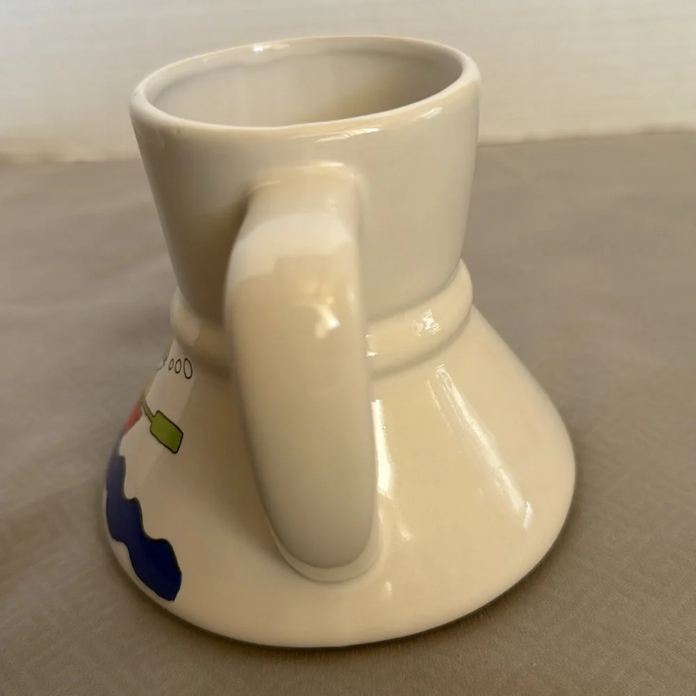 Vintage The No-Spill Captain’s Mug Coffee To Go Cartoon Fisherman Fishing 1982